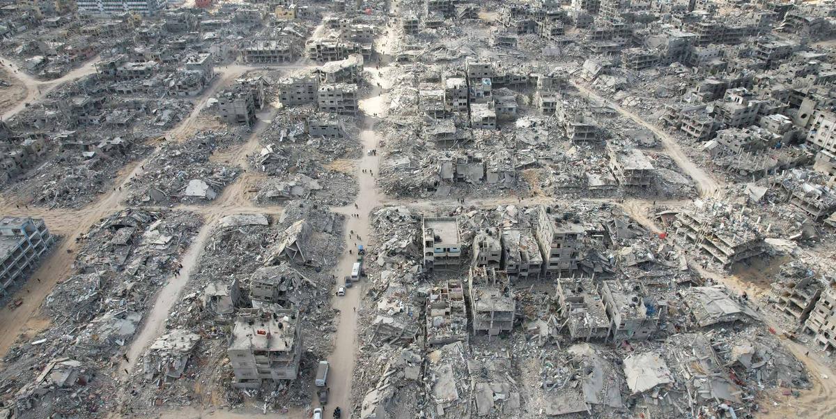 Following the deal reached between Hamas and Israel regarding a ceasefire in Gaza and prisoner exchange, Palestinians returning to the city of Rafah are met with scenes of widespread devastation.